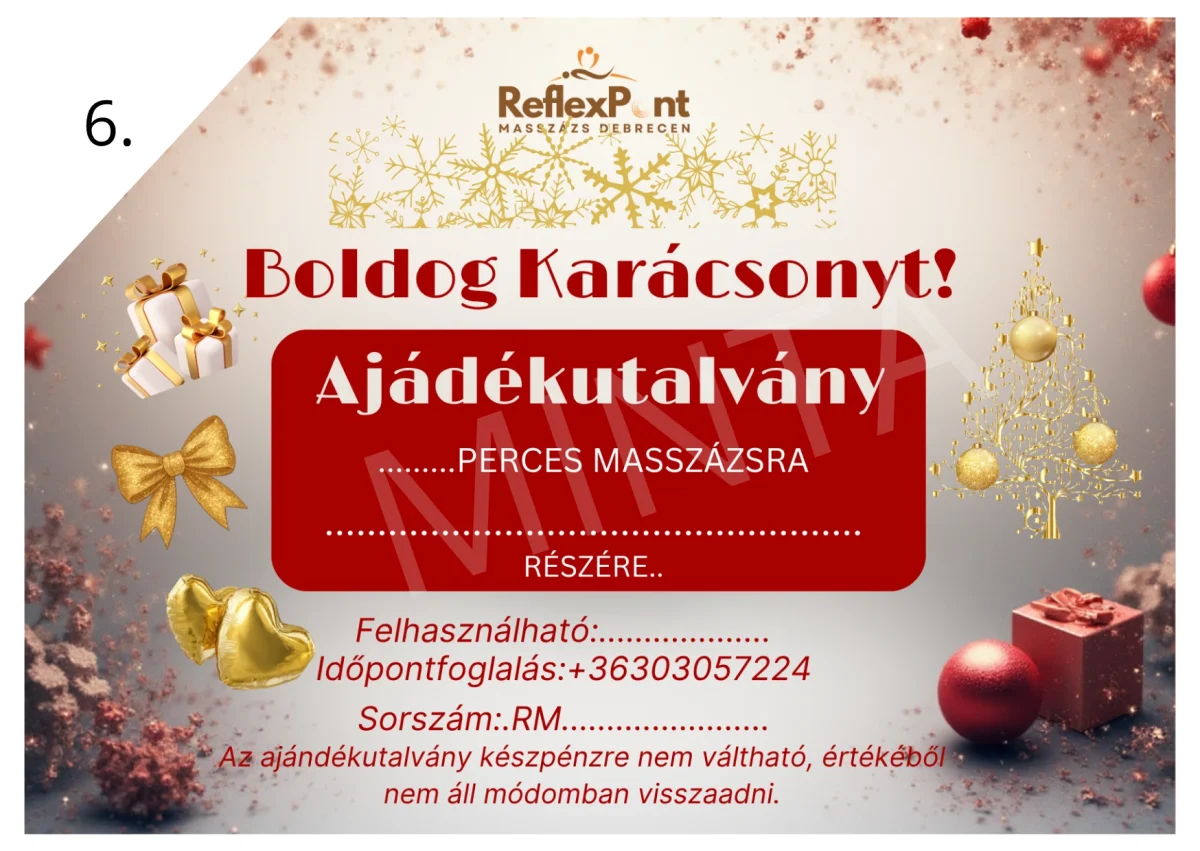ReflexPont masszázs ajándékutalvány: Karácsonyi