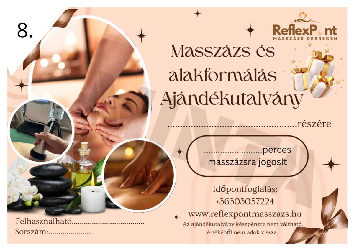 ReflexPont masszázs ajándékutalvány: Masszázs és alakformálás