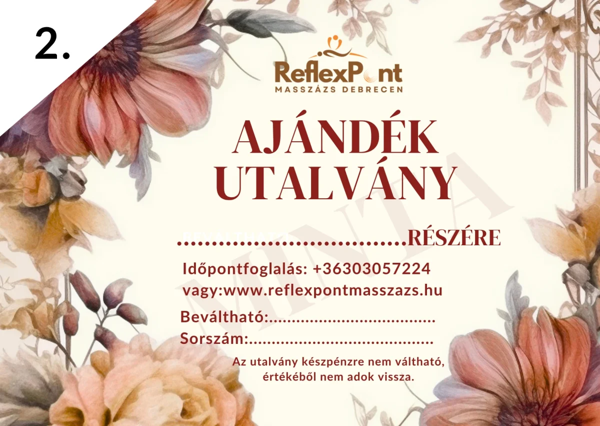 ReflexPont masszázs ajándékutalvány: Virágos